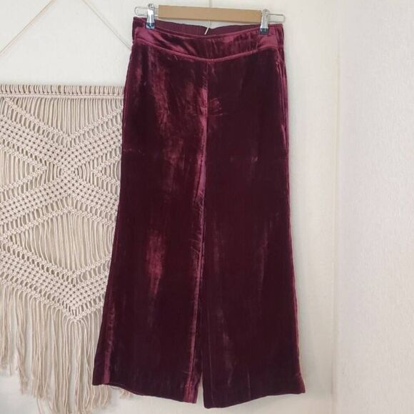 Madewell Velvet Huston Pull-On Crop Pants | Size XS - Picture 2 of 6